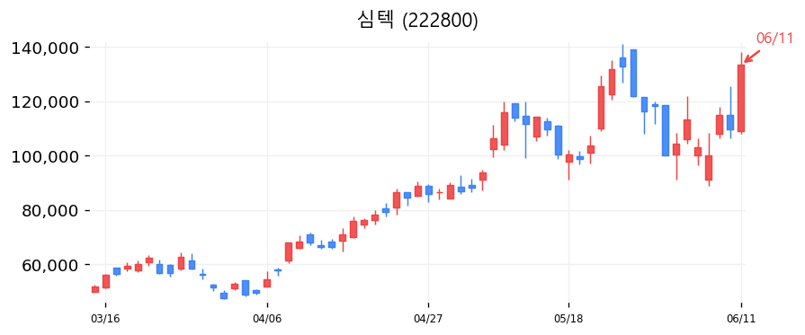 심텍 캔들차트